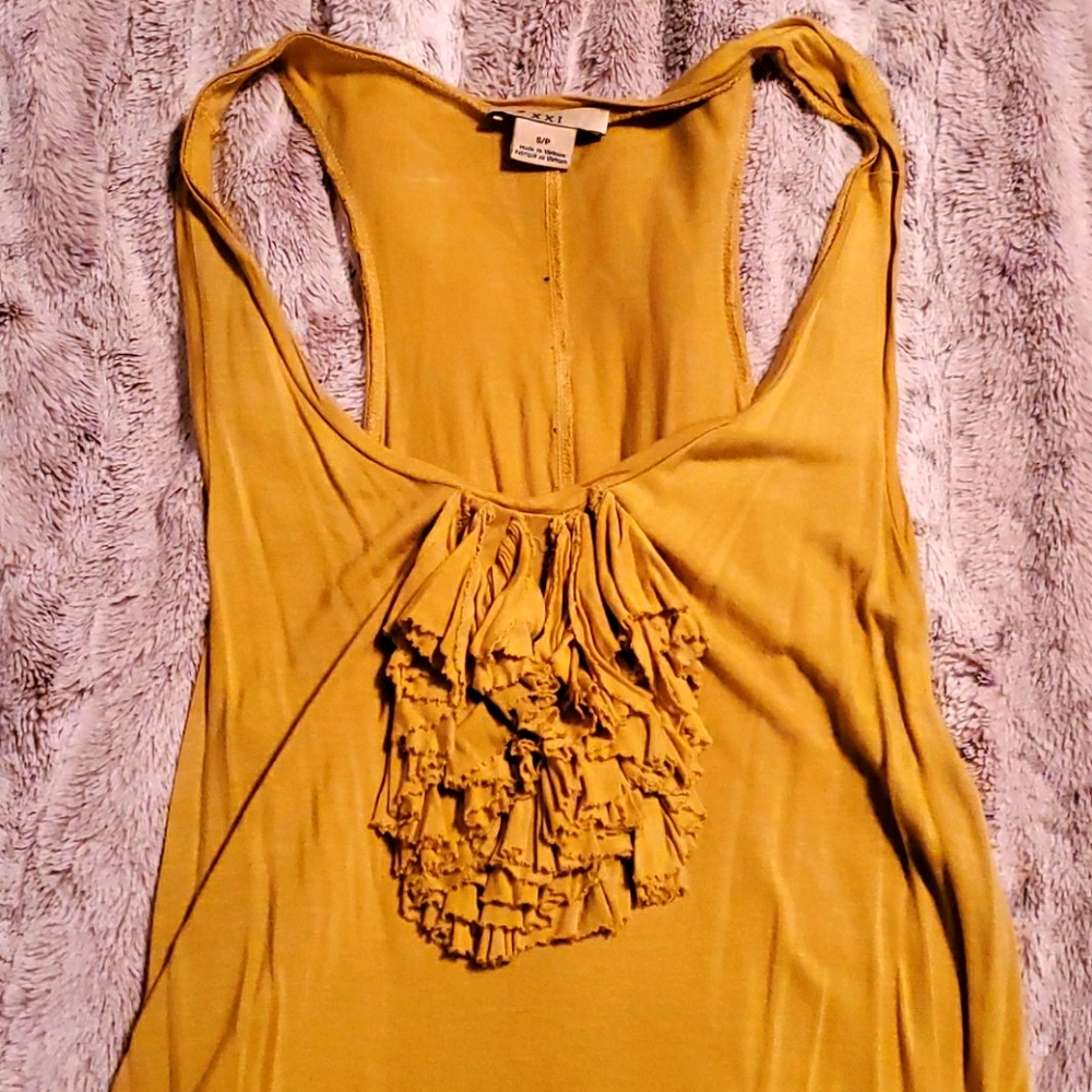 Forever 21 yellow/green tank 💛